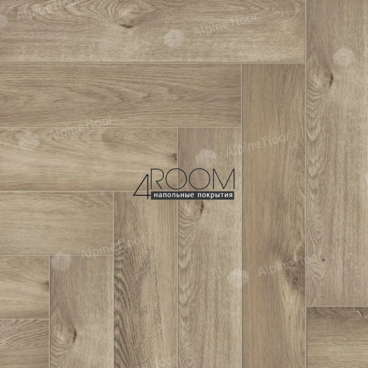 Каменно-полимерная замковая SPC плитка Alpine Floor Изящный паркет (Light Parquet), Натуральный первозданный дуб отбеленный ЕСО 13-5 MC, 600х125х4/0,5мм, 43 класс