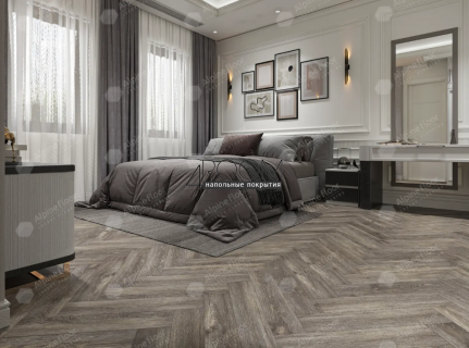 Каменно-полимерная замковая SPC плитка Alpine Floor Изящный паркет (Light Parquet), ВЕНГЕ ГРЕЙ ЕСО 13-8 MC, 600х125х4/0,5мм, 43 класс