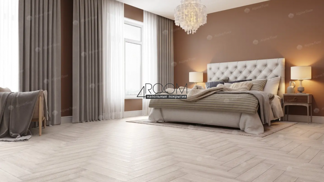 Каменно-полимерная замковая SPC плитка Alpine Floor Изящный паркет (Light Parquet), ГОЛУБОЙ ЛЕС ЕСО 13-9 MC, 600х125х4/0,5мм, 43 класс