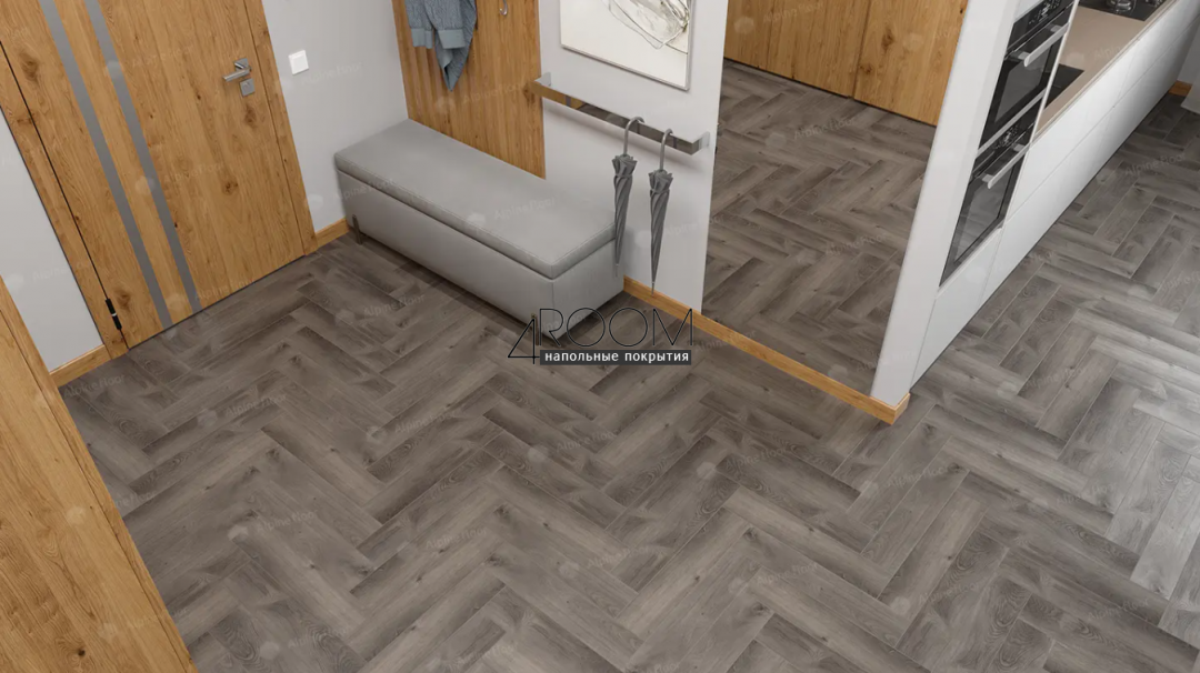 Каменно-полимерная замковая SPC плитка Alpine Floor Изящный паркет (Light Parquet), Дуб Мерга ЕСО 13-13 MC, 600х125х4/0,5мм, 43 класс