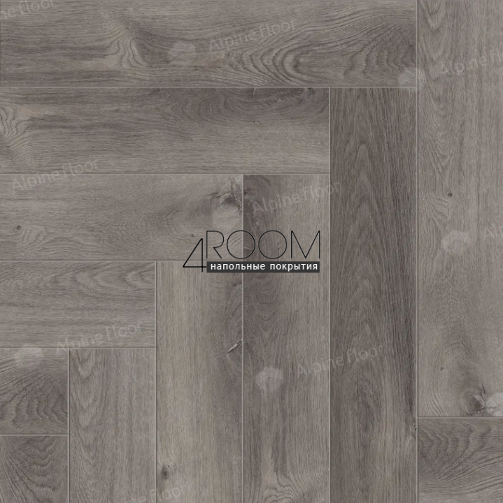 Каменно-полимерная замковая SPC плитка Alpine Floor Изящный паркет (Light Parquet), Дуб Мерга ЕСО 13-13 MC, 600х125х4/0,5мм, 43 класс
