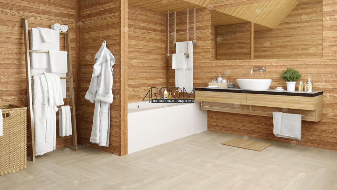 Каменно-полимерная замковая SPC плитка Alpine Floor Изящный паркет (Light Parquet), Дуб Адара ЕСО 13-14 MC, 600х125х4/0,5мм, 43 класс