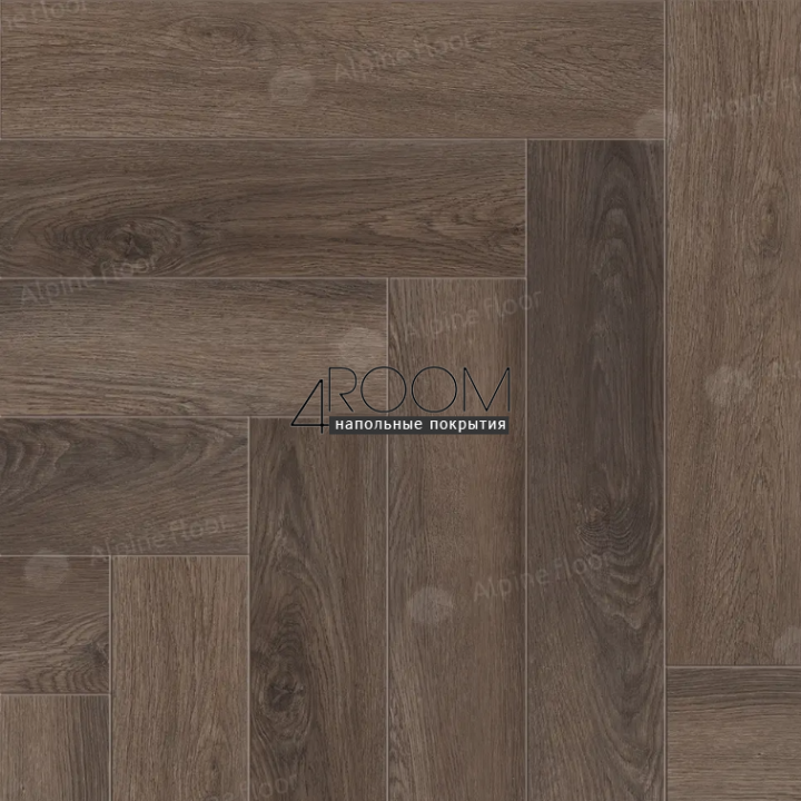 Каменно-полимерная замковая SPC плитка Alpine Floor Изящный паркет (Light Parquet), Дуб Фафнир ЕСО 13-16 MC, 600х125х4/0,5мм, 43 класс