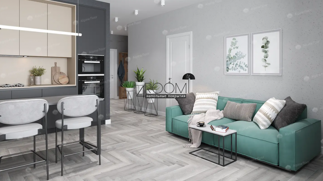 Каменно-полимерная замковая SPC плитка Alpine Floor Изящный паркет (Light Parquet), Дуб Лейтена ЕСО 13-18 MC, 600х125х4/0,5мм, 43 класс