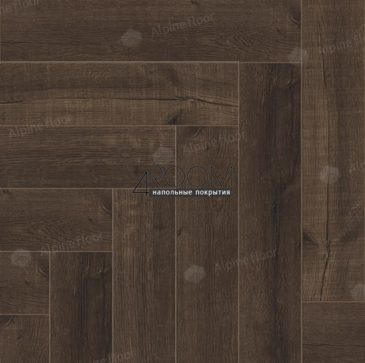Каменно-полимерная замковая SPC плитка Alpine Floor Изящный паркет (Light Parquet), Дуб Альферац ЕСО 13-22 MC, 600х125х4/0,5мм, 43 класс