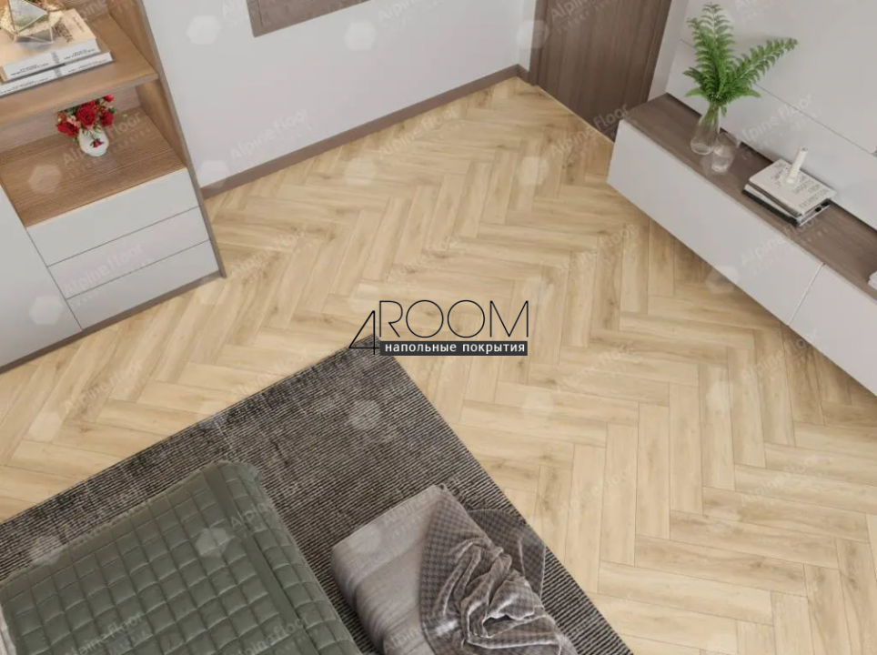 Каменно-полимерная замковая SPC плитка Alpine Floor Изящный паркет (Light Parquet), Дуб Ригель ЕСО 13-24 MC, 600х125х4/0,5мм, 43 класс