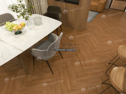 Каменно-полимерная замковая SPC плитка Alpine Floor Изящный паркет (Light Parquet), Дуб Селена ЕСО 13-32 MC, 600х125х4/0,5мм, 43 класс