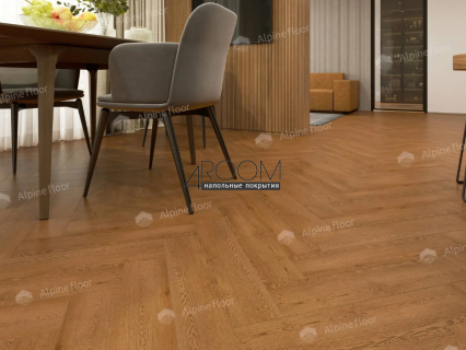 Каменно-полимерная замковая SPC плитка Alpine Floor Изящный паркет (Light Parquet), Дуб Селена ЕСО 13-32 MC, 600х125х4/0,5мм, 43 класс
