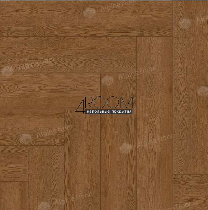 Каменно-полимерная замковая SPC плитка Alpine Floor Изящный паркет (Light Parquet), Дуб Селена ЕСО 13-32 MC, 600х125х4/0,5мм, 43 класс