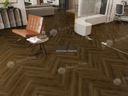 Каменно-полимерная замковая SPC плитка Alpine Floor Изящный паркет (Light Parquet), Дуб Далим ЕСО 13-33 MC, 600х125х4/0,5мм, 43 класс
