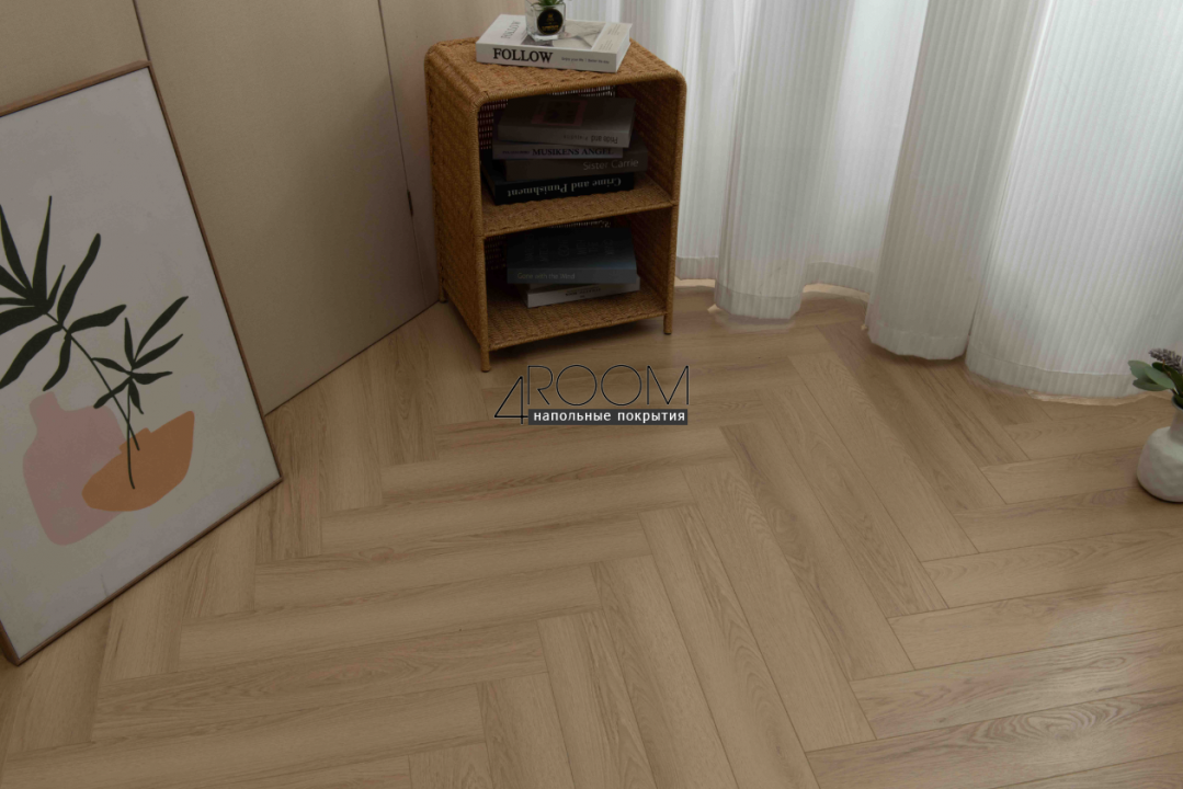 Ламинат ёлочка Laminext Амбиция / Ambition А004 Дуб Плюм, 606х101х8мм