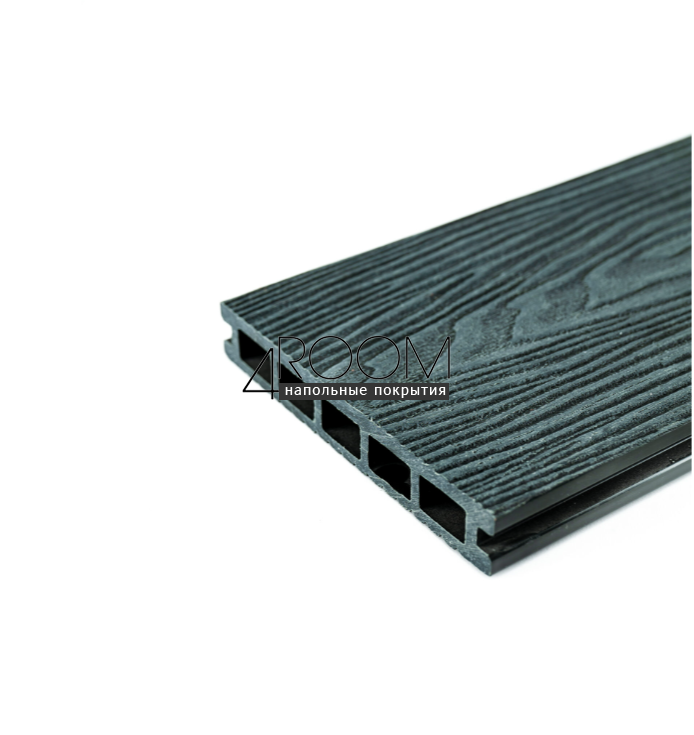 Террасная доска МПК "Верста" 150х24 3D тиснение, графит