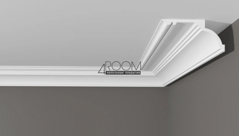 Потолочный плинтус/карниз из дюрополимера под покраску Decor-Dizayn DD517, 120х60х2000мм