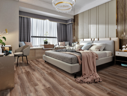 Кварц-виниловая клеевая LVT плитка Акпласт Wood 4V LVT Дуб Регин W LVT 017, 1200х180х2,5мм/0,3мм, 34/43 класс