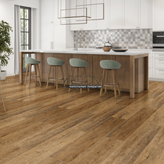 Кварц-виниловая клеевая LVT плитка Акпласт Wood 4V LVT Дуб Робуста W LVT 015, 1200х180х2,5мм/0,3мм, 34/43 класс