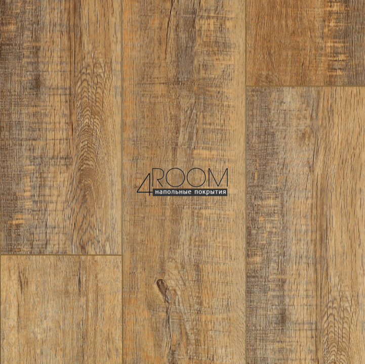 Кварц-виниловая клеевая LVT плитка Акпласт Wood 4V LVT Дуб Робуста W LVT 015, 1200х180х2,5мм/0,3мм, 34/43 класс