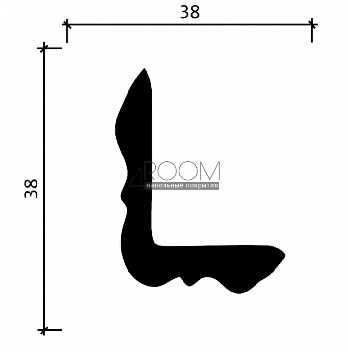 Уголок из дюрополимера DD801 Decor Dizayn 38х38х2000мм