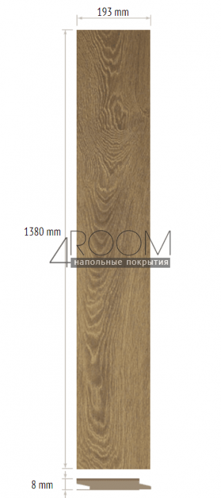 Ламинат Floorwood Epica D1825 Дуб Веллингтон,  33 класс/8мм