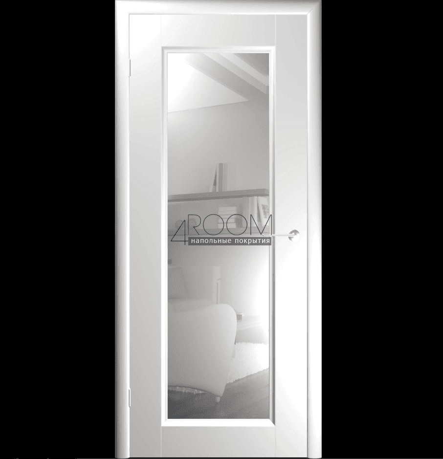 Межкомнатная дверь УРАЛ Белая эмаль, глухое полотно