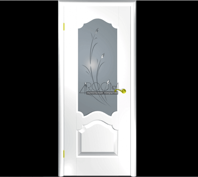 Межкомнатная дверь ВЕРОНА Белая эмаль, со стеклом