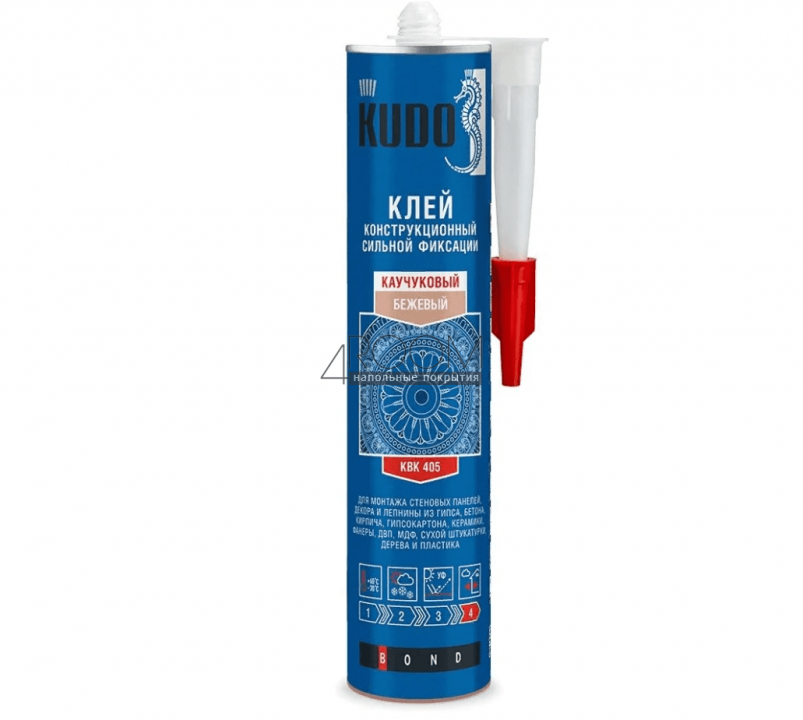 Монтажный каучуковый клей сильной фиксации KUDO KBK 405, 310 ml
