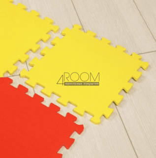 Мягкие полы Ekoprom Eco Cover  25х25 см желто-красный, 16 штук