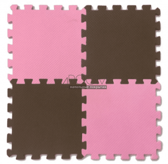 Мягкие полы Ekoprom Eco Cover  25х25 см розово-коричневый, 16 штук