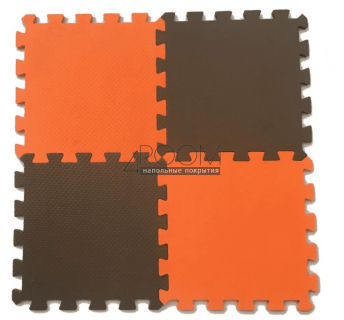 Мягкие полы Ekoprom Eco Cover  25х25 см оранжево-коричневый, 16 штук