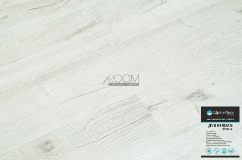 Каменно-полимерная плитка Alpine Floor (Альпин Флор) Real Wood ECO2-4 Дуб VERDAN, со встроенной подложкой