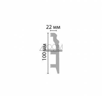 ЦВЕТНОЙ НАПОЛЬНЫЙ ПЛИНТУС DECOMASTER D232-115 (100*22*2400 ММ), белый матовый