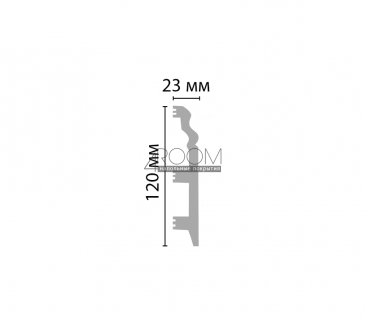 ЦВЕТНОЙ НАПОЛЬНЫЙ ПЛИНТУС DECOMASTER D233-16 (120*23*2400 ММ)