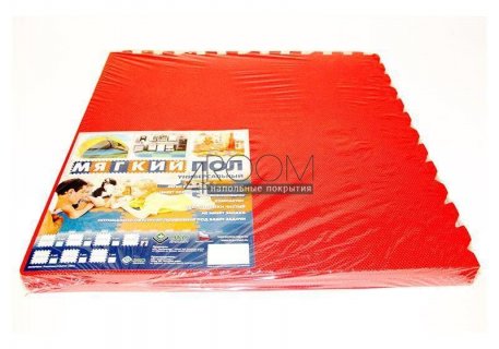 Мягкие полы Ekoprom Eco Cover Универсальный пол Красный 33х33 см, 9 деталей