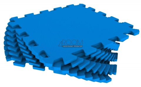Мягкие полы Ekoprom Eco Cover Универсальный пол Синий 30х30 см, 9 деталей, с кромками