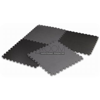 Мягкие полы Ekoprom Eco Cover Универсальный пол Чёрно-серый 60х60 см, 4 детали, с кромками
