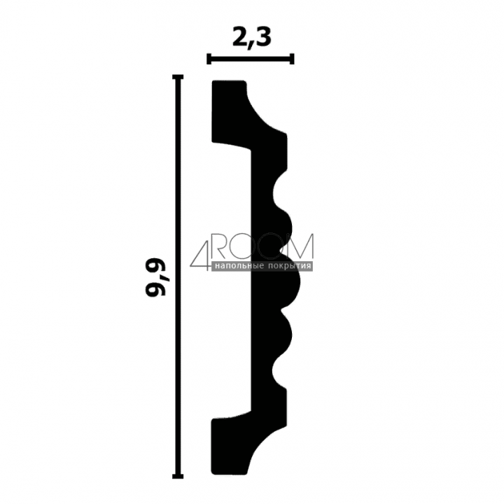 Молдинг из дюрополимера Perfect Plus P61, 99х23х2000мм