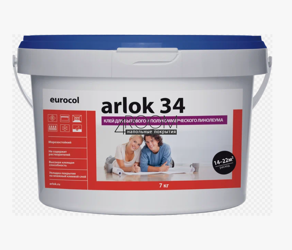 Водно-дисперсионный клей Arlok 34, для бытового и полукоммерческого линолеума Морозостойкий