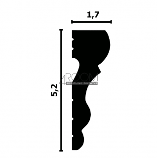 Молдинг из дюрополимера Perfect Plus P58, 52х17х2000мм