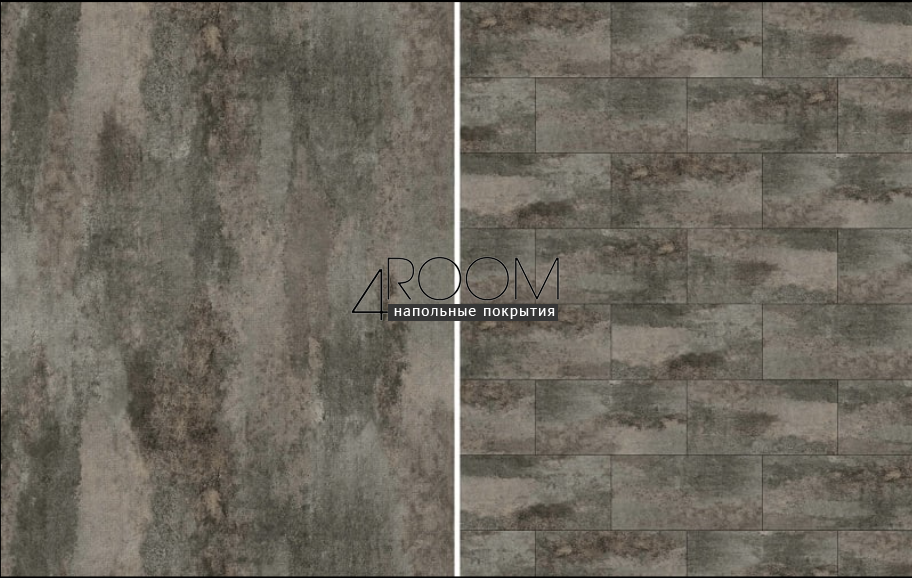 Замковая SPC каменно-полимерная плитка DEW Floor Stone 4V 4,0мм, Беринг М 6019-7, 610х305х4мм/0,3мм защитный слой, 43 класс