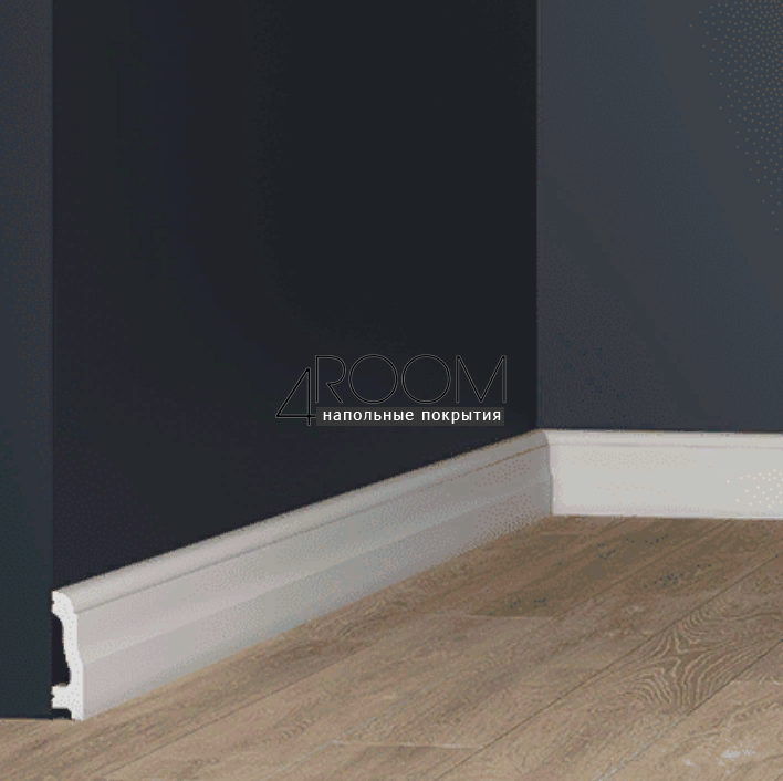 Плинтус из дюрополимера под покраску, Европласт 6.53.801, 60х15х2000мм