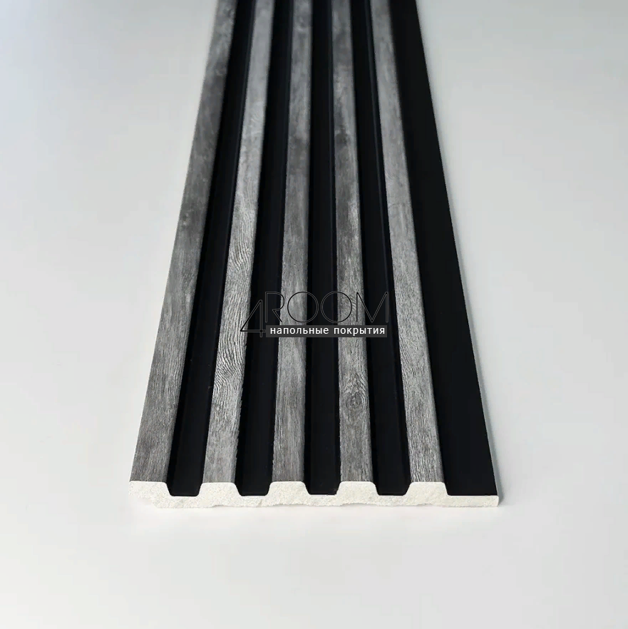 Стеновая 3D Панель Paolo Arte Konture, Kr208SP-2/2,7 Серое Дерево, 122х12х2700мм