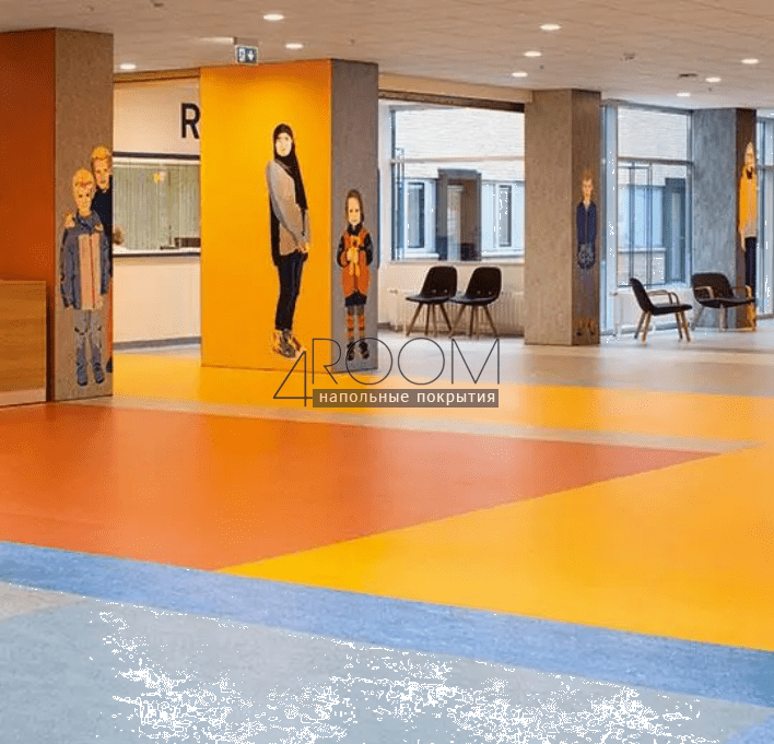 Натуральный линолеум FORBO MARMOLEUM Marbled Fresco 3125 golden sunset
