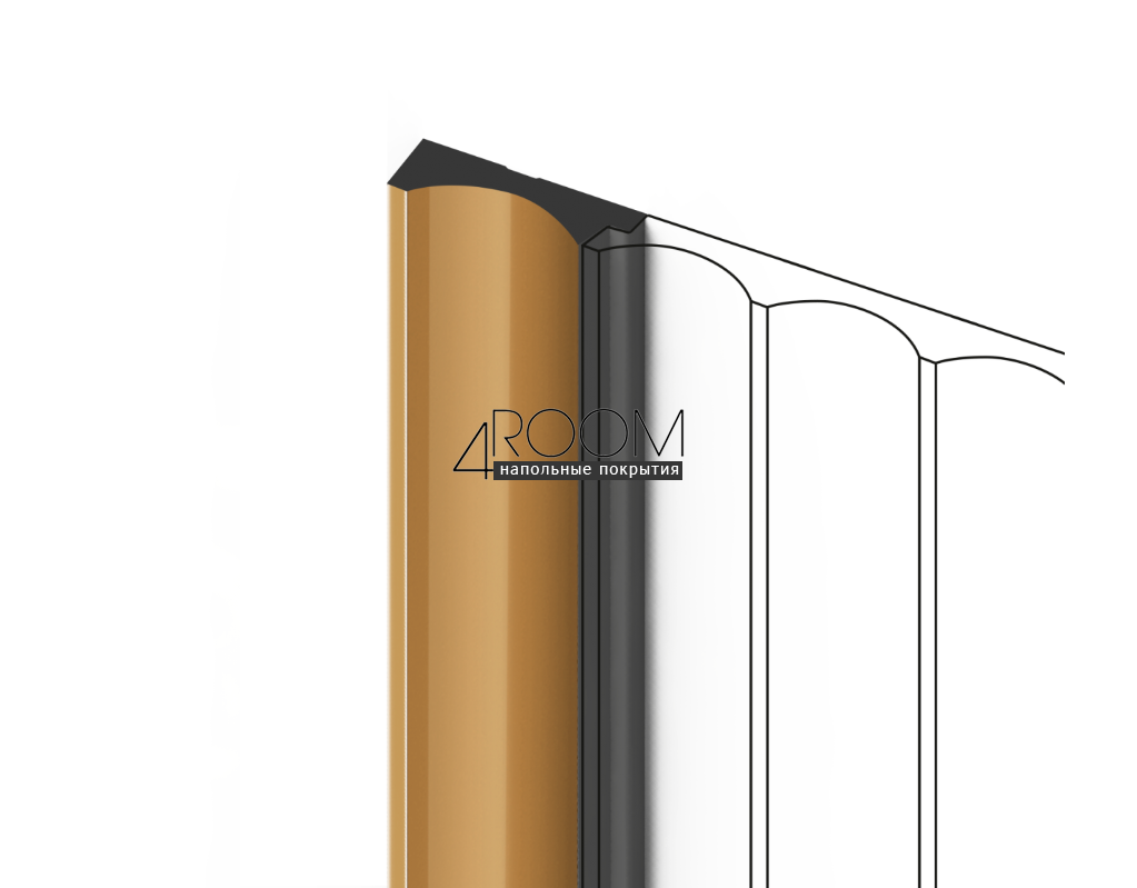 Финишный молдинг для 3D панели, HiWood LF139A G365, 32х12х2700мм