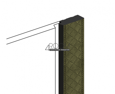Финишный молдинг для 3D панели, HiWood плетеная кожа LF124BLE1-GN83K, 31х12х2700мм