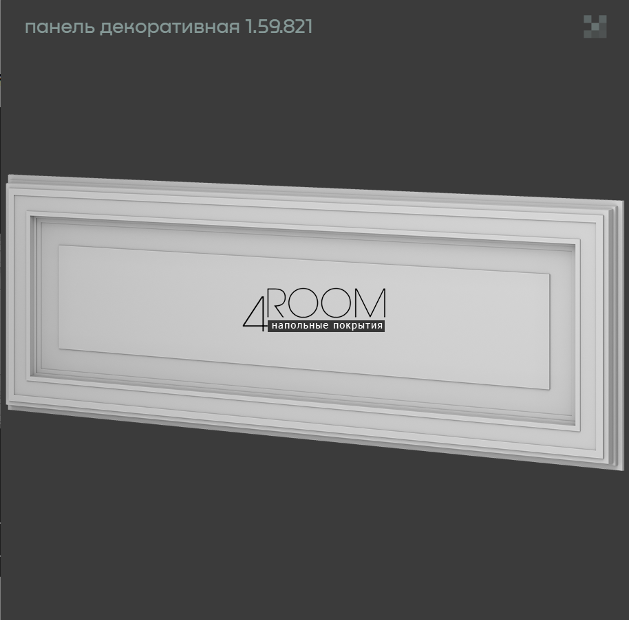 3D декоративная панель из полиуретана Европласт New Art Deco 1.59.821, 1500х500х42 мм (под покраску)