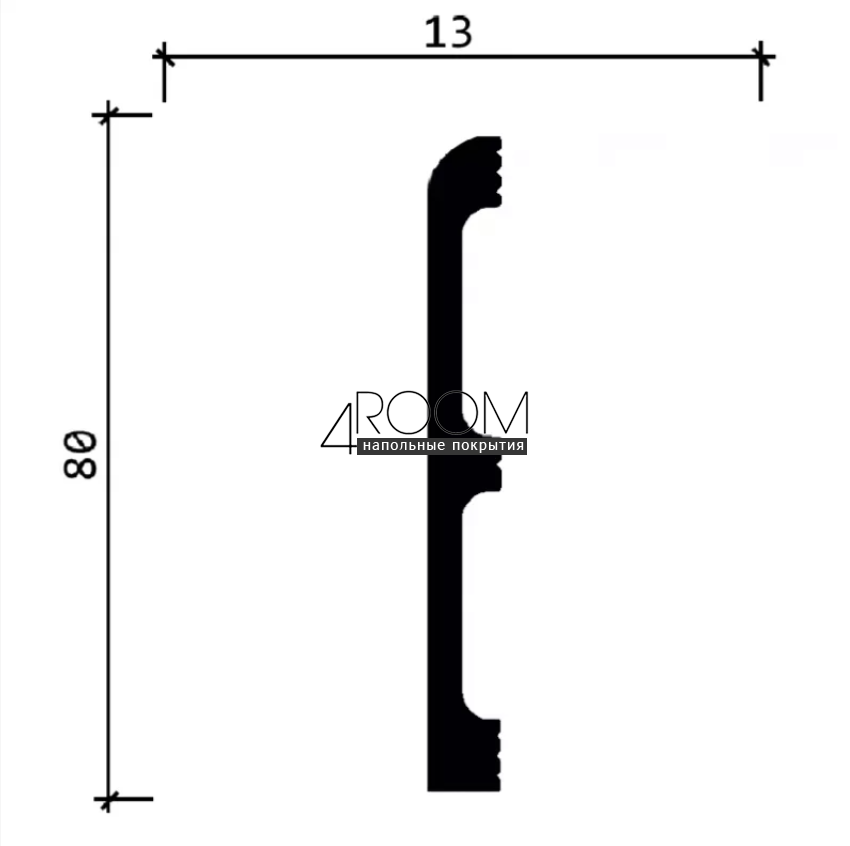 Цветной плинтус из дюрополимера Decor-Dizayn 706-115, 80х13х2400мм