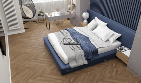 Кварц-виниловая, клеевая LVT плитка Alpine Floor ECO 5-25 Французская ёлочка, 228,6х1219,2х2мм