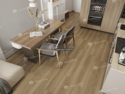 Кварц-виниловая, клеевая LVT плитка Alpine Floor ECO 5-38 Дуб Сантана, 1219х184х2мм