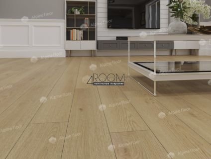 Кварц-виниловая, клеевая LVT плитка Alpine Floor ECO 3-37 Дуб Марципановый, 1219х184х3мм