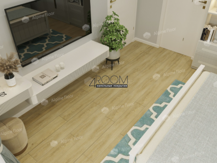 Кварц-виниловая, клеевая LVT плитка Alpine Floor ECO 3-32 Тисс, 1219х184х3мм