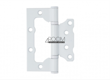 Петля дверная неврезная "Бабочка" S-Locked B-100*75*2,5 -MWh, Белый матовый